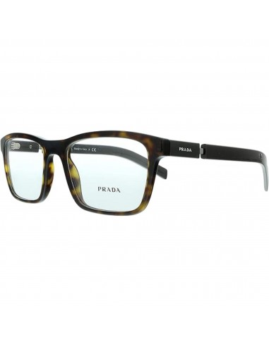 Prada Men's Eyeglasses - Havana Plastic Rectangular Frame | PRADA 0PR 16XV 2AU1O155 la livraison gratuite