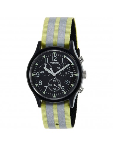 Timex Men's Watch - MK1 Quartz Chrono Black Dial Green and Grey Strap | TW2R81400 pas cher