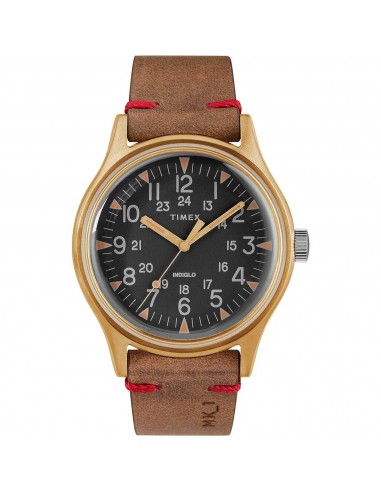 Timex Men's Watch - MK1 Quartz Black Dial Brown Genuine Leather Strap | TW2R96700 Véritable concentré