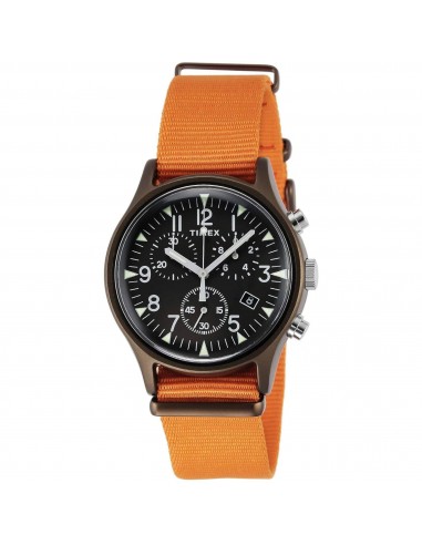 Timex Men's Watch - MK1 Quartz Chronograph Black Dial Orange Nylon Strap | TW2T10600 Les êtres humains sont 