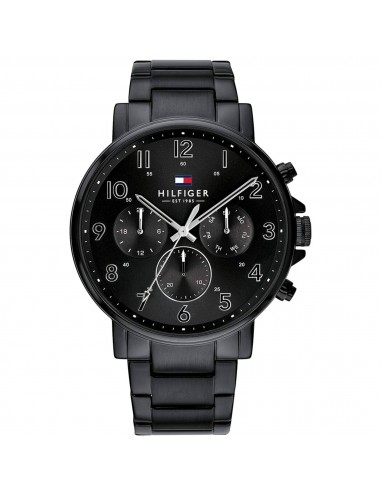 Tommy Hilfiger Men's Watch - Daniel Day-Date Black Dial Bracelet Quartz | 1710383 en stock