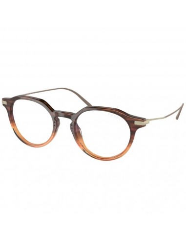 Prada Men's Eyeglasses - Moro Gradient Amber Round Frame Fixed Nose Pad | 12YS 13B05R la colonne vertébrale