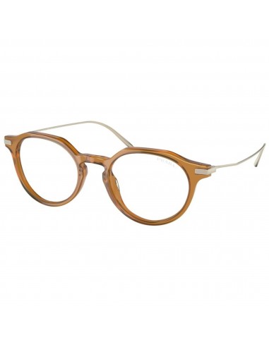 Prada Women's Eyeglasses - Opsl Honey Plastic Round Full Rim Frame | 12YS 15B08N le concept de la Pate a emporter 