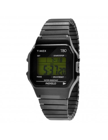 Timex Unisex Watch - T80 Grey Dial Black Stainless Steel Expansion Band | TW2R67000 2023