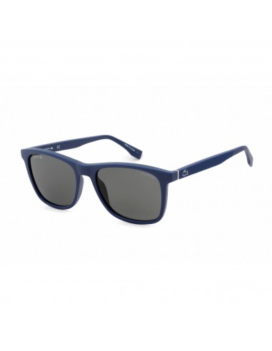 Lacoste Men's Sunglasses - Matte Blue Rectangular Plastic Frame Grey Lens | L860SP 424 shop