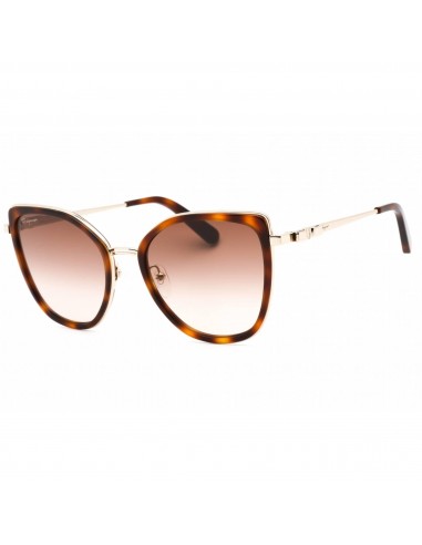 Salvatore Ferragamo Women's Sunglasses - Gold Tortoise Cat Eye Frame | SF293S 723 2024