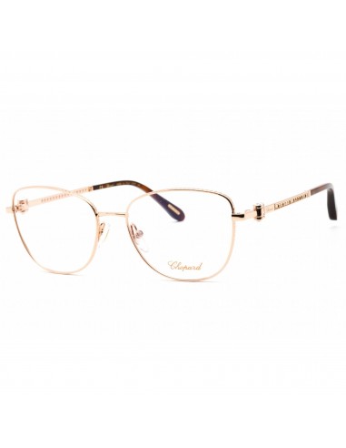 Chopard Women's Eyeglasses - Shiny Copper Gold Metal Rectangular Frame | VCHF17S 08FC français