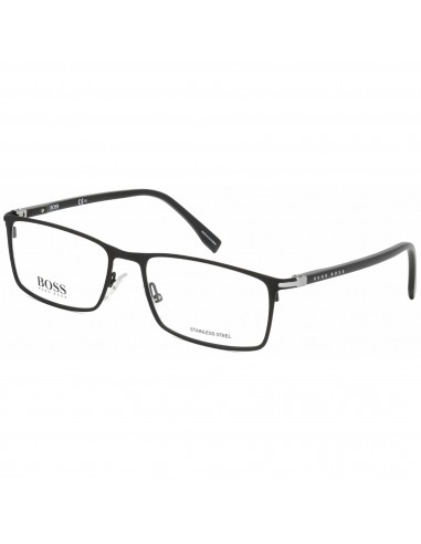 Hugo Boss Men's Eyeglasses - Full Rim Matte Black Rectangular Frame | 1006 0003 00 solde