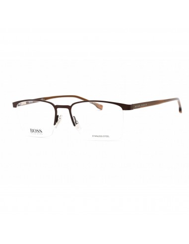 Hugo Boss Men's Eyeglasses - Half Rim Matte Brown Rectangular Frame | 1088 0YZ4 00 2 - 3 jours ouvrés.