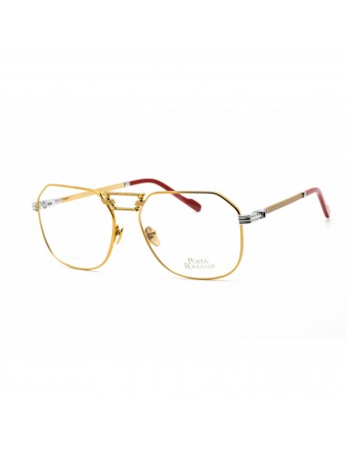 Porta Romana Unisex Eyeglasses - Full Rim Gold Metal Rectangular Frame | Mod. 1266 100 l'évolution des habitudes 