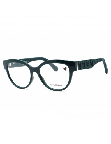 Salvatore Ferragamo Women's Eyeglasses - Petrol Plastic Cat Eye Frame | SF2957E 321 acheter en ligne