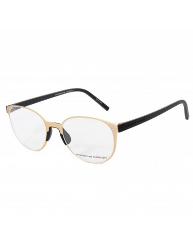 Porsche Unisex Eyeglasses - Light Gold Black Metal Cat Eye Frame | PORSCHE P8312 B rembourrage situé sous