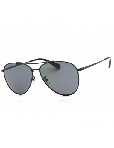 Coach Unisex Sunglasses - Satin Black Frame Dark Gray Polarized Lens | 0HC7136 939381 à prix réduit toute l'année