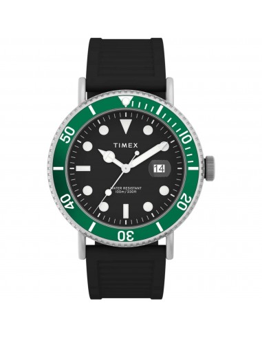 Timex Men's Watch - Portside Rotating Bezel Black Dial Resin Strap Date | TW2W16700 en ligne des produits 