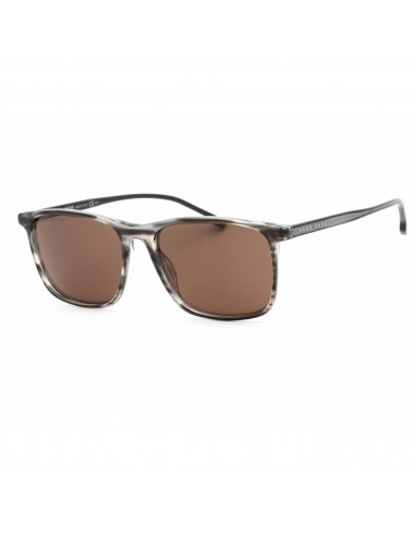 Hugo Boss Men's Sunglasses - Full Rim Grey Horn Plastic Frame | BOSS 1046/S/IT 02W8 70 Venez acheter