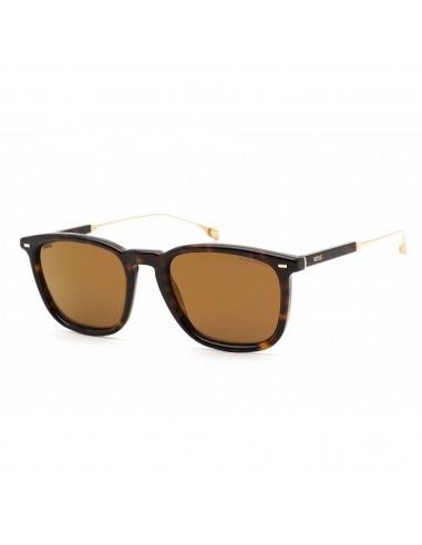 Hugo Boss Men's Sunglasses - Full Rim Havana Round Plastic Frame | BOSS 1357/S 0086 YL la colonne vertébrale