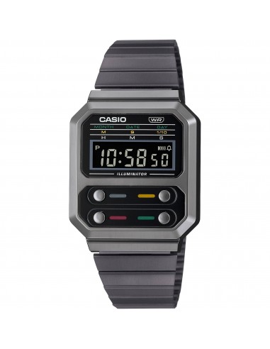 Casio Unisex Digital Watch - Vintage Black Stainless Steel Bracelet | A100WEGG-1A Comment ça marche