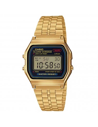 Casio Unisex Digital Watch - Vintage Yellow Stainless Steel Bracelet | A159WGEA-1VT Les magasins à Paris