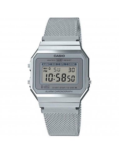 Casio Unisex Digital Watch - Vintage Silver Stainless Steel Bracelet | A700WM-7AVT livraison gratuite