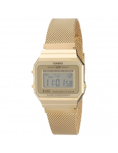 Casio Unisex Digital Watch - Vintage Chronograph Gold Dial Bracelet | A700WMG-9AVT destockage