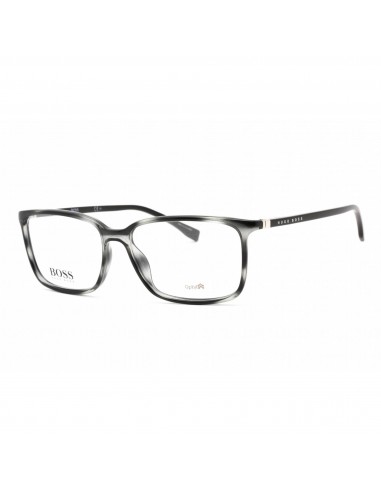 Hugo Boss Men's Eyeglasses - Full Rim Grey Horn Optyl Rectangular | 0679/N 02W8 00 Livraison rapide