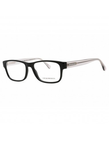 Emporio Armani Unisex Eyeglasses - Black Rectangular Frame Clear Lens | 0EA3179 5875 Jusqu'à 80% De Réduction