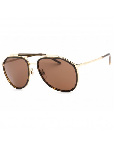 Dolce & Gabbana Men's Sunglasses - Brown Lens Gold/Havana Aviator | 0DG2277 02/73 À commander