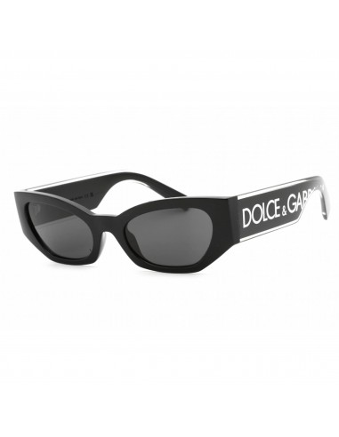 Dolce & Gabbana Women's Sunglasses - Black Cat Eye Frame Grey Lens | 0DG6186 501/87 Venez acheter