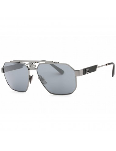 Dolce & Gabbana Men's Sunglasses - Light Grey Mirrored Black Lens | 0DG2294 04/6G prix pour 