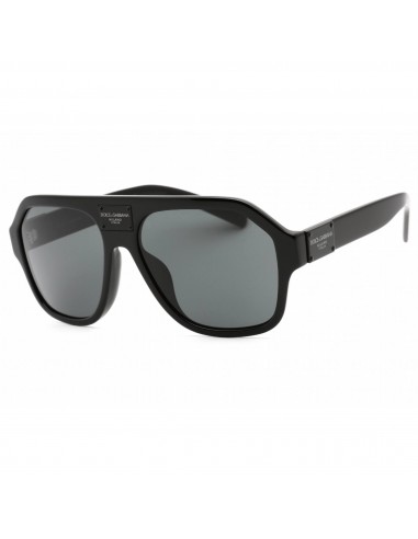 Dolce & Gabbana Men's Sunglasses - Black Square Frame Grey Lens | 0DG4433F 501/87 en ligne des produits 