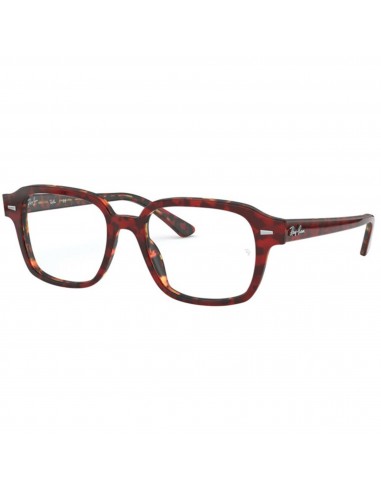 Ray Ban Men's Eyeglasses - Red Transparent Havana Square Frame | RAY BAN 0RX5382 5911 Comparez plus de prix