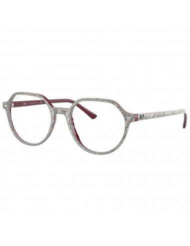 Ray Ban Unisex Eyeglasses - Wrinkle Grey Plastic Square Frame | RAY BAN 0RX5395F 8050 2023