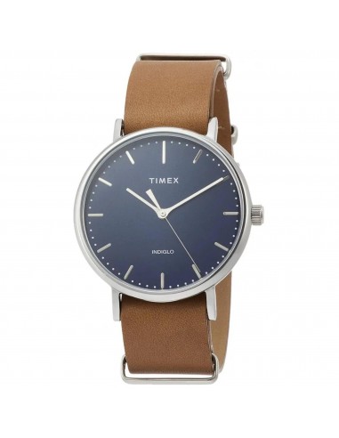 Timex Men's Watch - Weekender Fairfield Blue Dial Brown Leather Strap | TW2P97800VQ Les êtres humains sont 