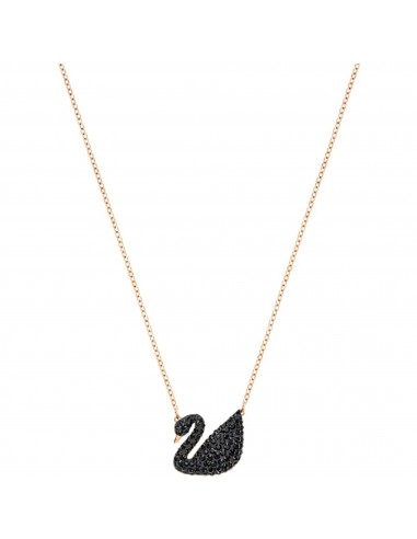 Swarovski Women's Pendant with Chain - Iconic Swan Black and Rose Gold | 5204134 Vous souhaitez 