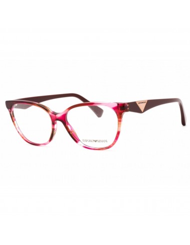 Emporio Armani Women's Eyeglasses - Striped Pink Plastic Rectangular | 0EA3172 5021 Jusqu'à 80% De Réduction