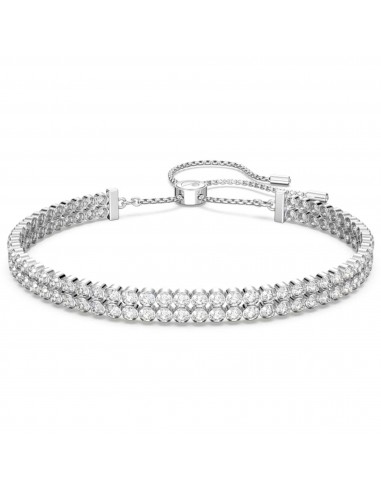 Swarovski Women's Bracelet - Subtle Crystals Two Strands Rhodium Plated | 5221397 Jusqu'à 80% De Réduction