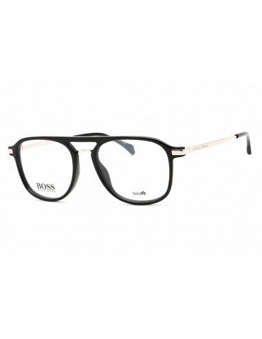 Hugo Boss Unisex Eyeglasses - Full Rim Black Metal Rectangular Shaped | 1092 0807 2023