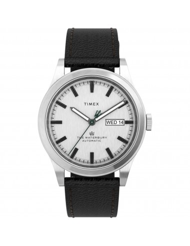 Timex Men's Watch - Waterbury Automatic Silver Tone Dial Leather Strap | TW2U83700ZV acheter