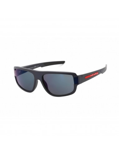 Prada Sport Unisex Sunglasses - Blue Rubber Injected Propionate | 0PS 03WS UR701G la colonne vertébrale