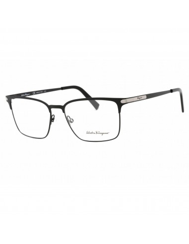 Salvatore Ferragamo Women's Eyeglasses - Matte Black Metal Rectangular | SF2207 021 paiement sécurisé