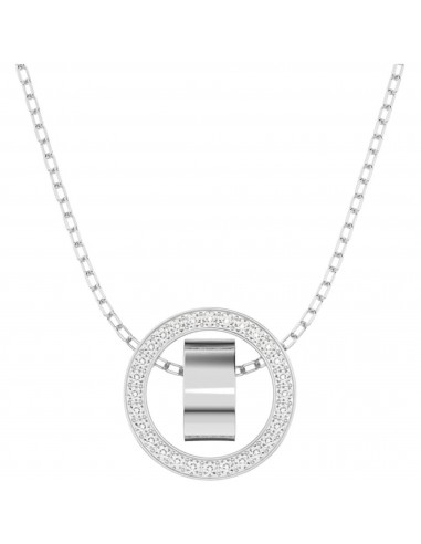 Swarovski Women's Pendant - Hollow White Rhodium Plated Sliding Ball Clasp | 5636501 vous aussi creer 