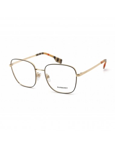 Burberry Unisex Eyeglasses - Full Rim Square Pale Gold/Black Frame | 0BE1347 1109 l'évolution des habitudes 