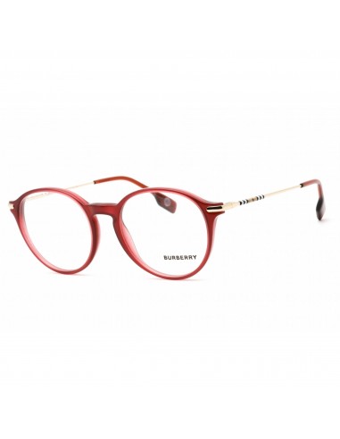 Burberry Unisex Eyeglasses - Full Rim Round Bordeaux Plastic Frame | 0BE2365 4022 pas cher