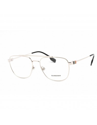 Burberry Men's Eyeglasses - Full Rim Aviator Shape Silver Metal Frame | 0BE1377 1005 En savoir plus