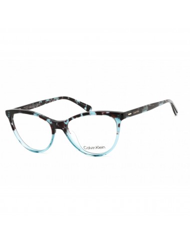 Calvin Klein Women's Eyeglasses - Cat Eye Blue Tortoise Plastic Frame | CK21519 454 livraison et retour toujours gratuits