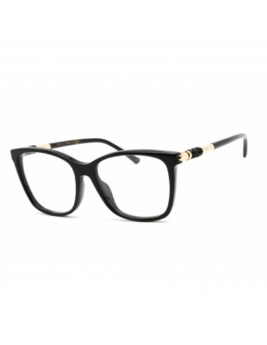 Jimmy Choo Men's Eyeglasses - Full Rim Butterfly Black Plastic Frame | JC294/G 807 brillant des détails fins